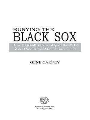 cover image of Burying the Black Sox